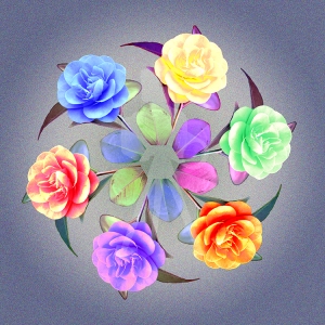 Psychedelic Flower Wheel